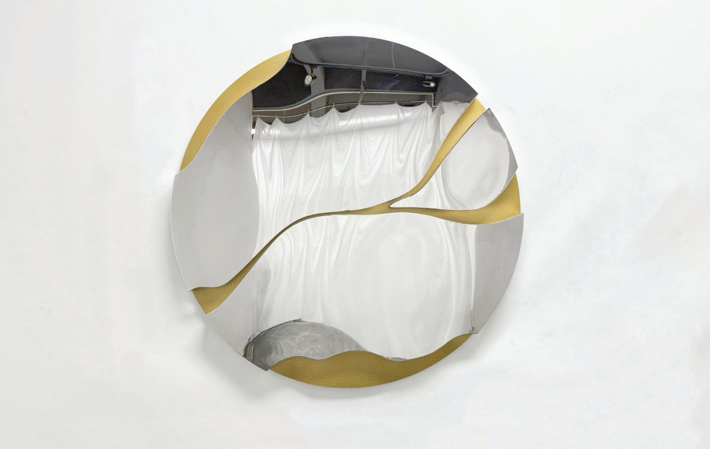 Premium Stainless Steel Wall Art - River Running- Round