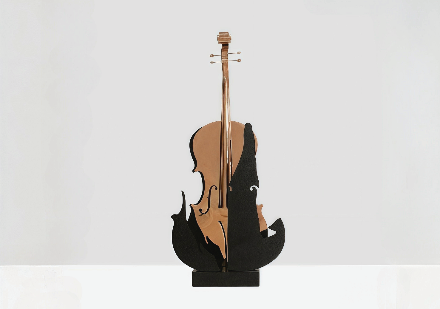 Premium Stainless Steel Wall Art - Solo Cello 1