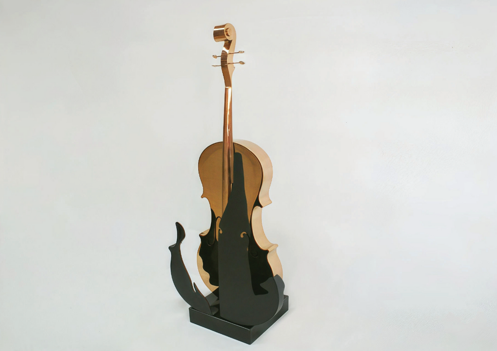 Premium Stainless Steel Wall Art - Solo Cello 1